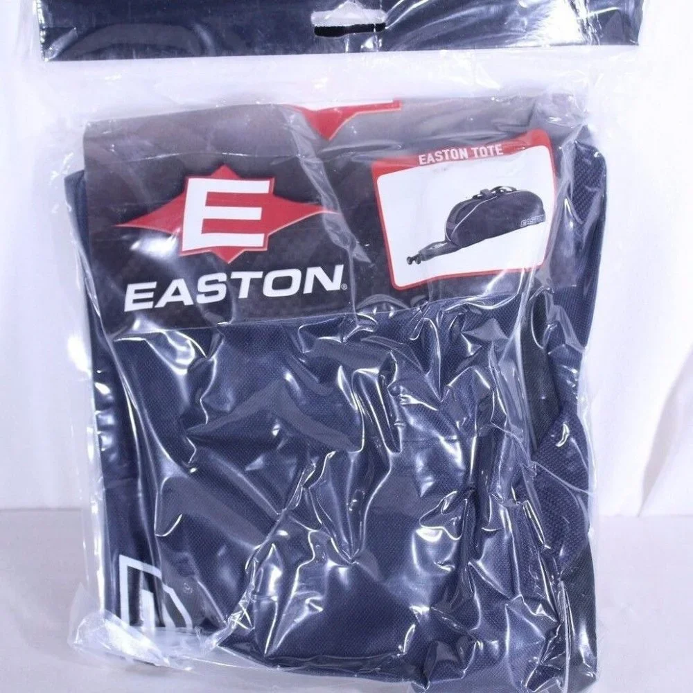 EASTON Navy Bat Bag Tote Metal Fence Clip Holds 2 Bats 36 X 7 X 9